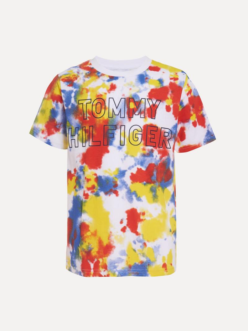 Fiú Tommy Hilfiger Little Tie-Dye Póló Színes | HU 2270KOR